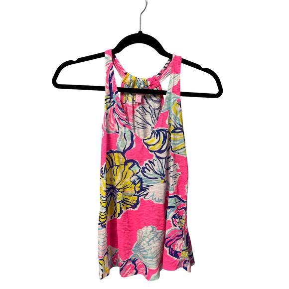 Lilly Pulitzer Sleeveless Minka Seashell Floral Tank Women’s X-Small - Picture 1 of 6